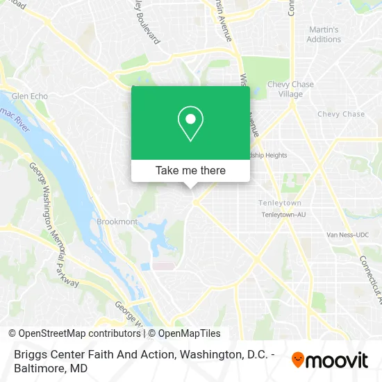 Briggs Center Faith And Action map