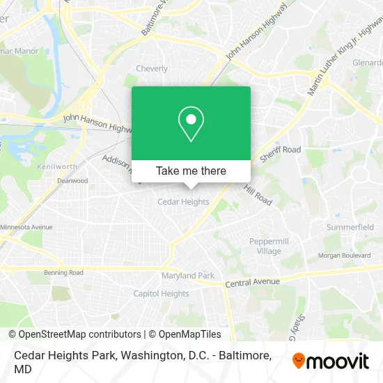 Cedar Heights Park map
