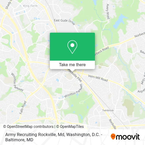 Army Recruiting Rockville, Md map
