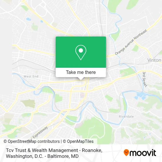 Tcv Trust & Wealth Management - Roanoke map