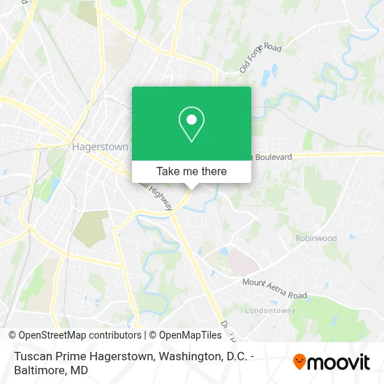Tuscan Prime Hagerstown map