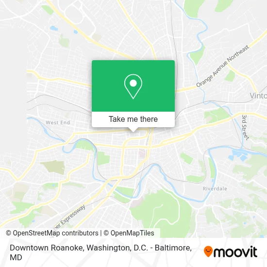 Downtown Roanoke map
