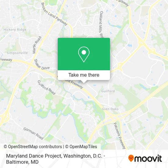 Maryland Dance Project map