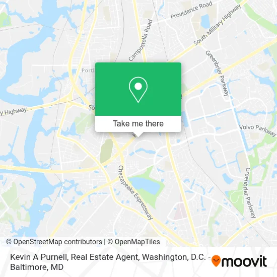 Kevin A Purnell, Real Estate Agent map