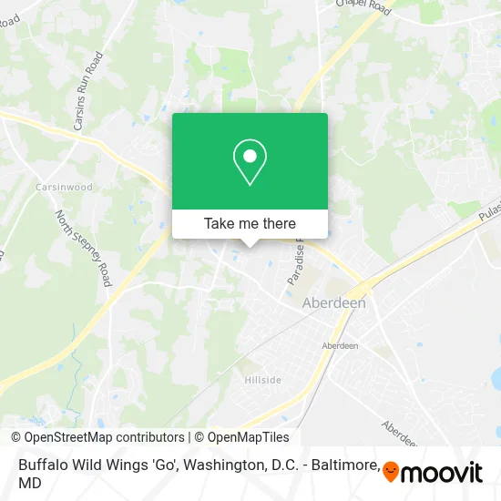 Buffalo Wild Wings 'Go' map