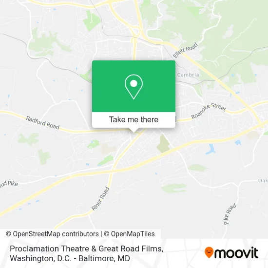 Proclamation Theatre & Great Road Films map