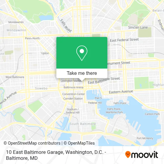 10 East Baltimore Garage map