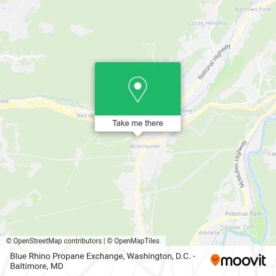 Blue Rhino Propane Exchange map