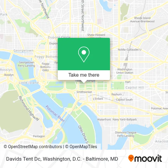 Davids Tent Dc map