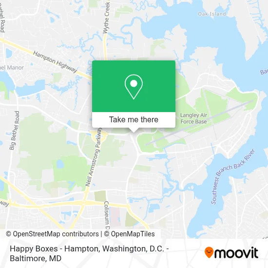 Happy Boxes - Hampton map