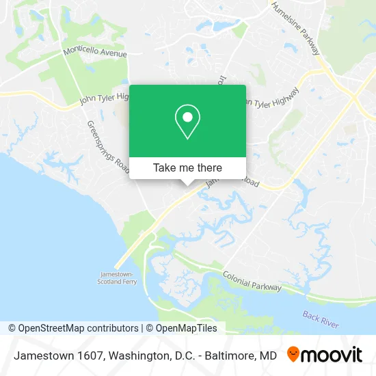 Jamestown 1607 map