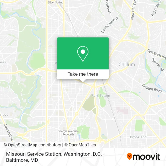 Missouri Service Station map