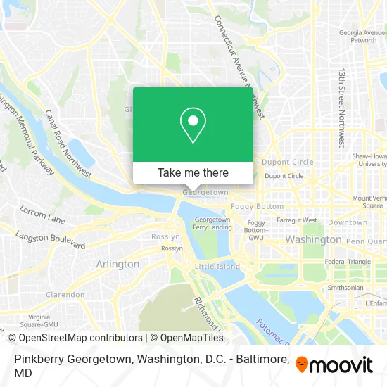 Pinkberry Georgetown map