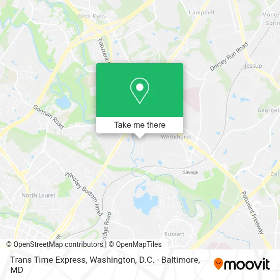Trans Time Express map