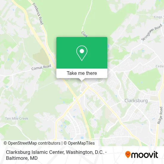 Clarksburg Islamic Center map