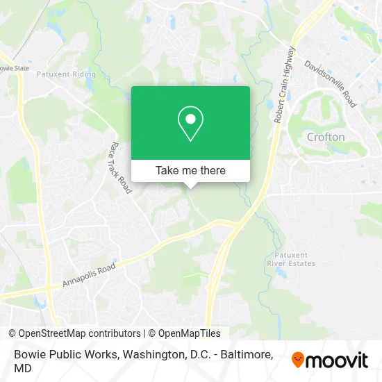 Bowie Public Works map
