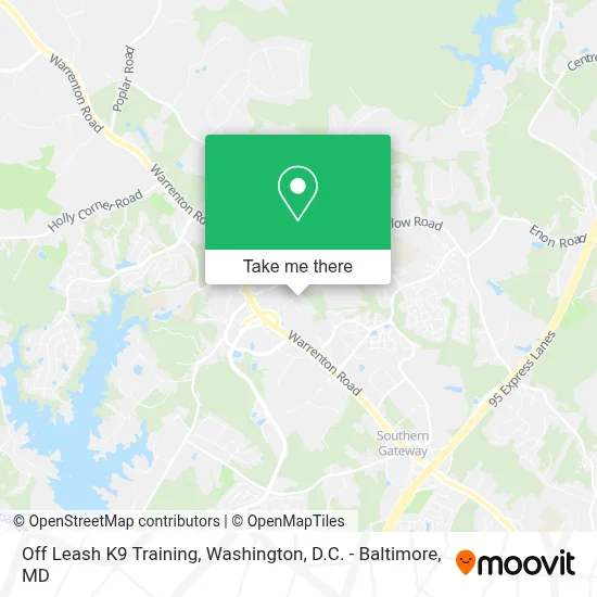 Off Leash K9 Training map