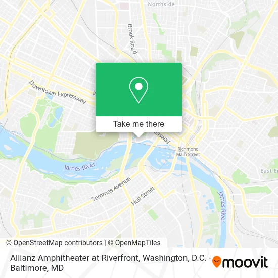 Allianz Amphitheater at Riverfront map
