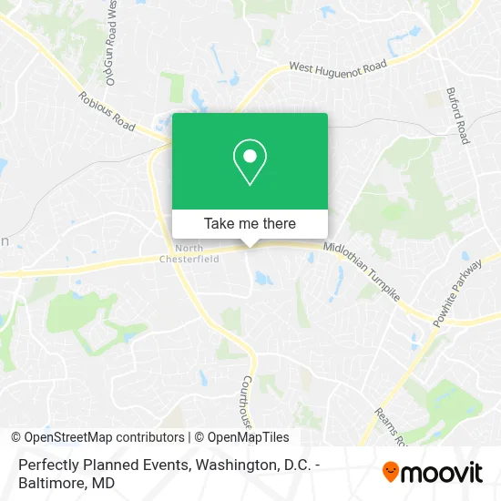 Perfectly Planned Events map