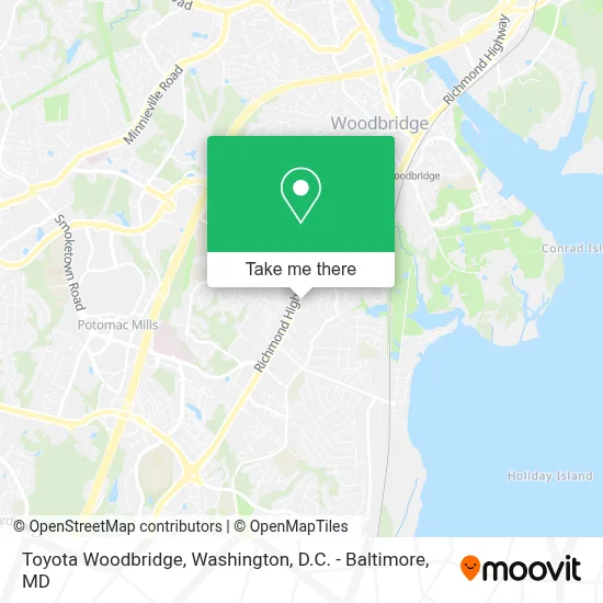 Toyota Woodbridge map