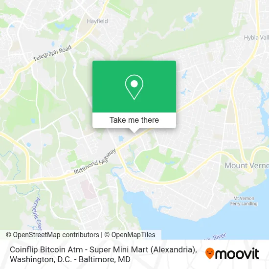 Coinflip Bitcoin Atm - Super Mini Mart (Alexandria) map