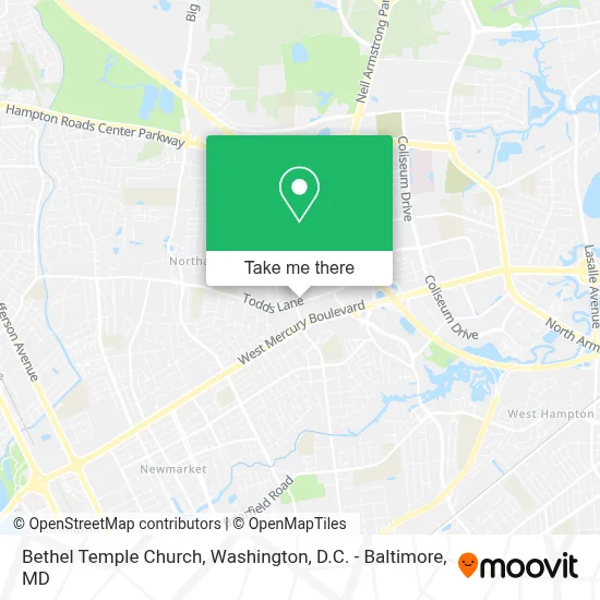Bethel Temple Church map