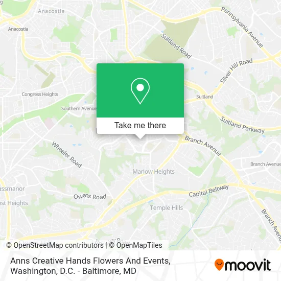 Anns Creative Hands Flowers And Events map