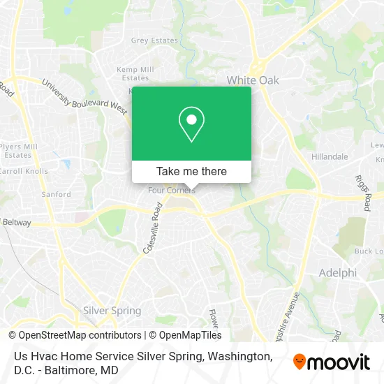 Us Hvac Home Service Silver Spring map