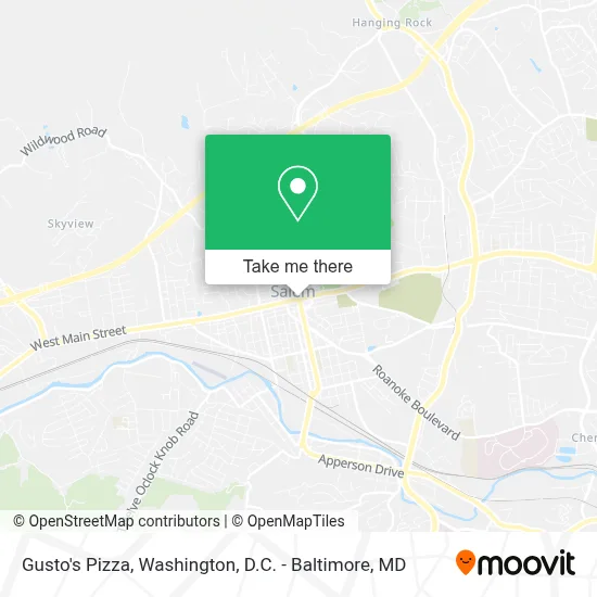 Gusto's Pizza map