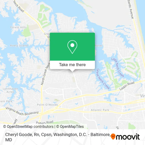 Cheryl Goode, Rn, Cpsn map
