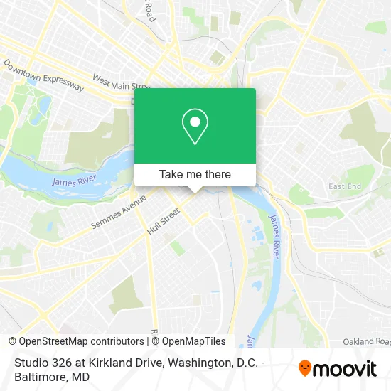 Studio 326 at Kirkland Drive map