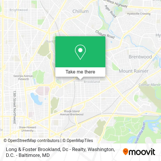 Long & Foster Brookland, Dc - Realty map