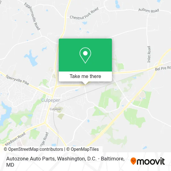 Autozone Auto Parts map