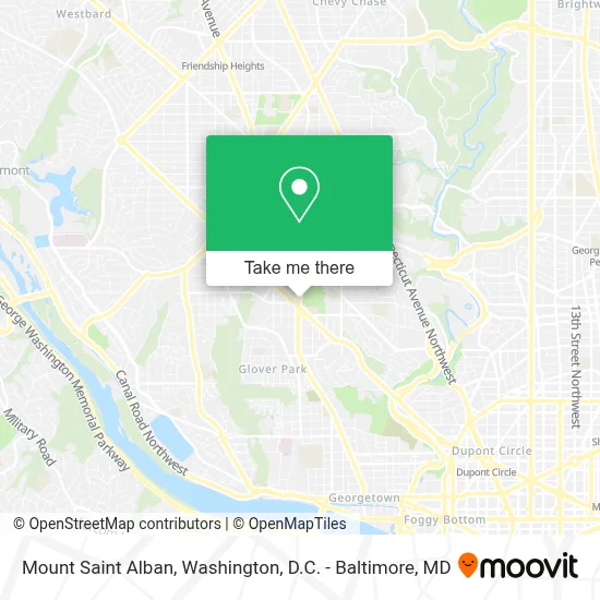 Mount Saint Alban map