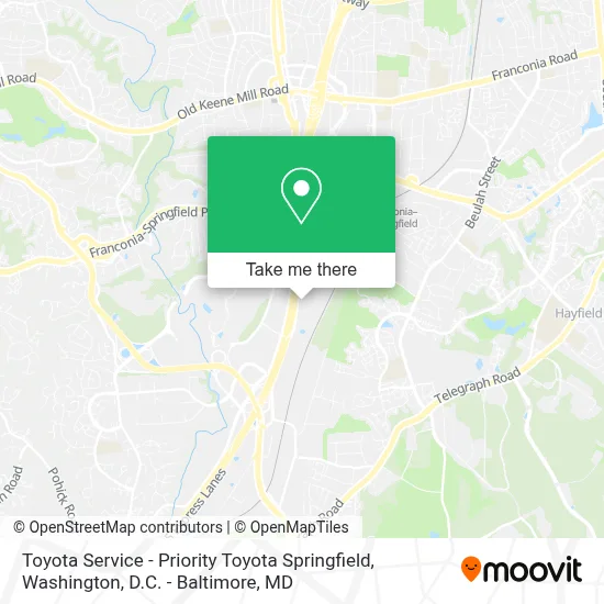 Toyota Service - Priority Toyota Springfield map