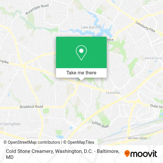 Cold Stone Creamery map