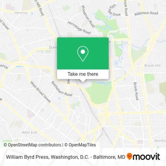 William Byrd Press map