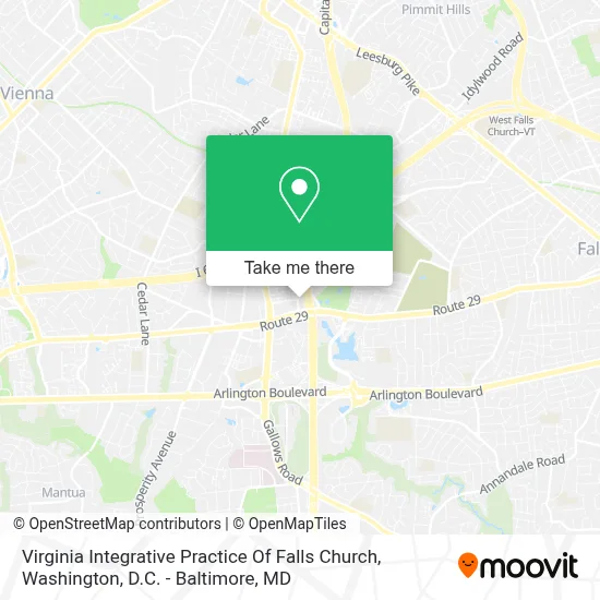 Virginia Integrative Practice Of Falls Church map