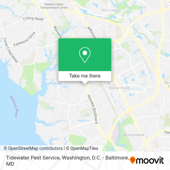 Tidewater Pest Service map