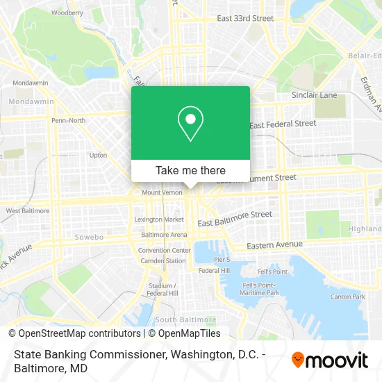 State Banking Commissioner map