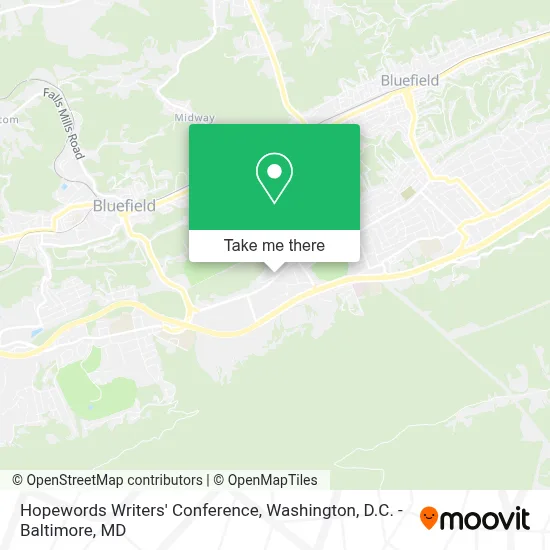Hopewords Writers' Conference map