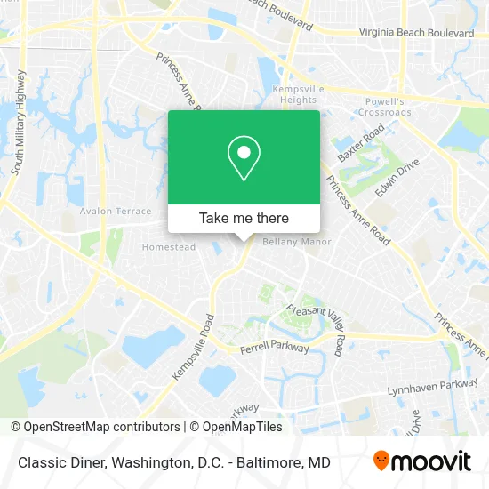 Classic Diner map