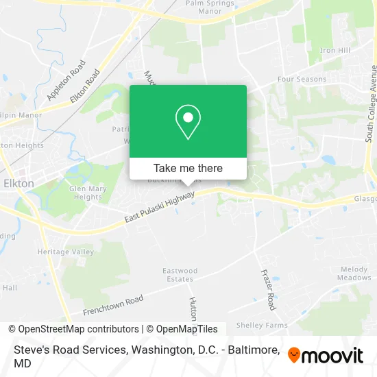 Steve's Road Services map