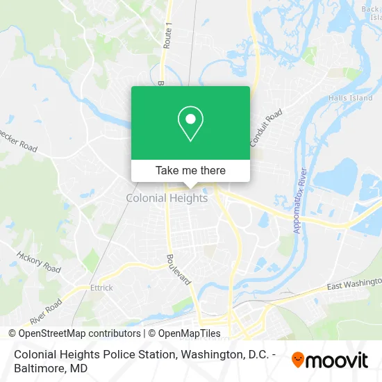 Colonial Heights Police Station map