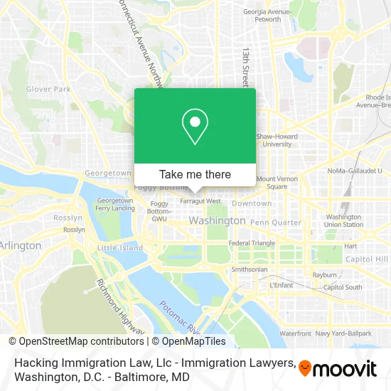 Hacking Immigration Law, Llc - Immigration Lawyers map