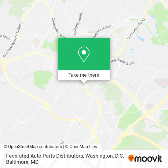 Federated Auto Parts Distributors map