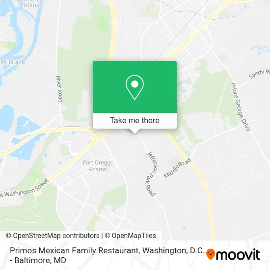Primos Mexican Family Restaurant map
