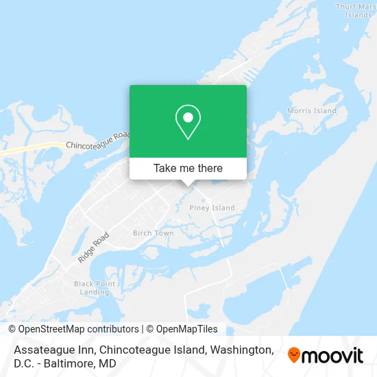 Assateague Inn, Chincoteague Island map