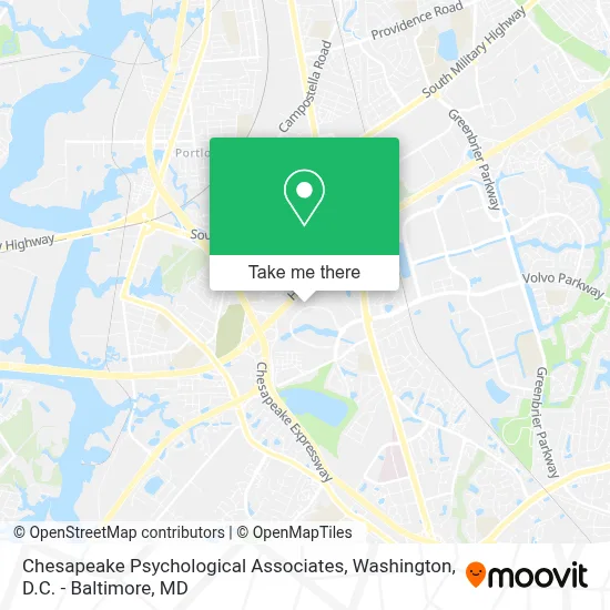 Chesapeake Psychological Associates map