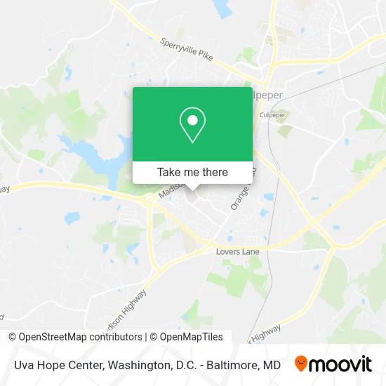 Uva Hope Center map